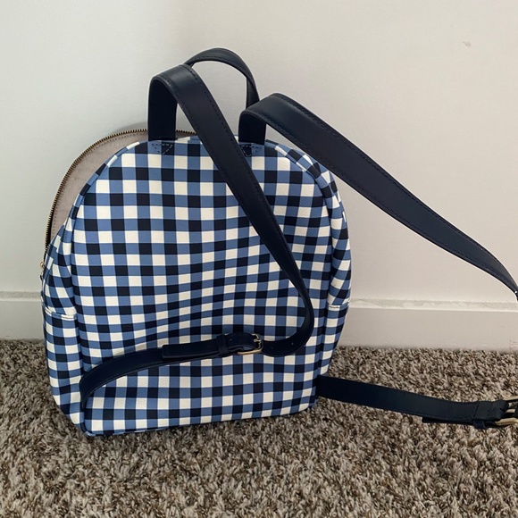 Kate Spade Blue Gingham Backpack